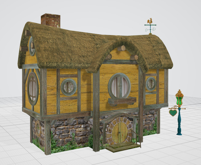 中世纪古代村庄房子3dmax模型下载插图1
