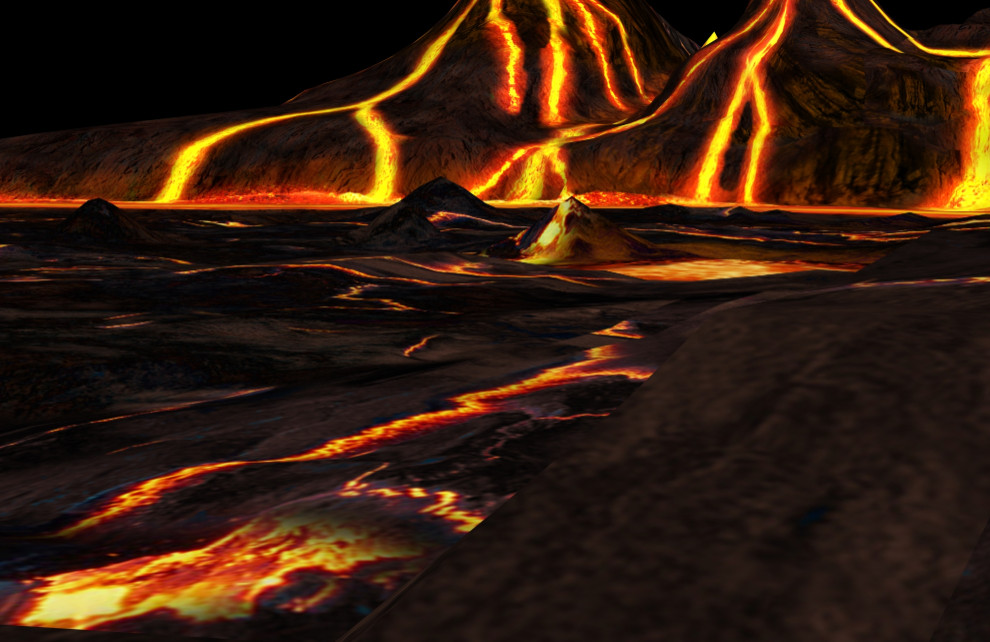 火山爆发岩浆流动3dmax场景模型下载插图1