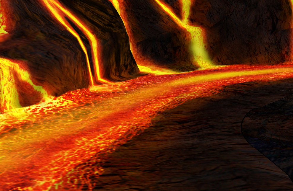 火山爆发岩浆流动3dmax场景模型下载插图
