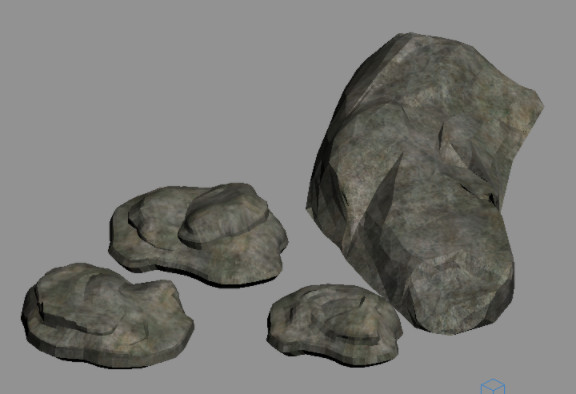 收集的一些岩石 假山 石头3dmax模型插图1