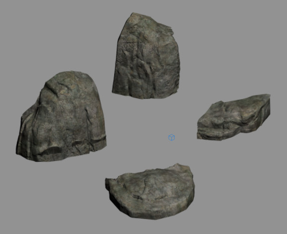 收集的一些岩石 假山 石头3dmax模型插图2