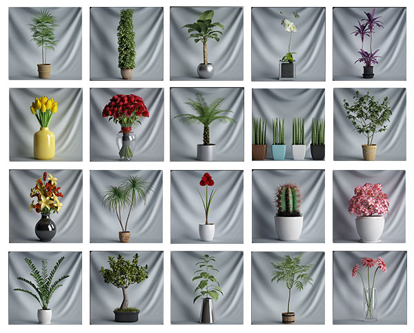 20棵树木植物室内植物c4d模型下载插图