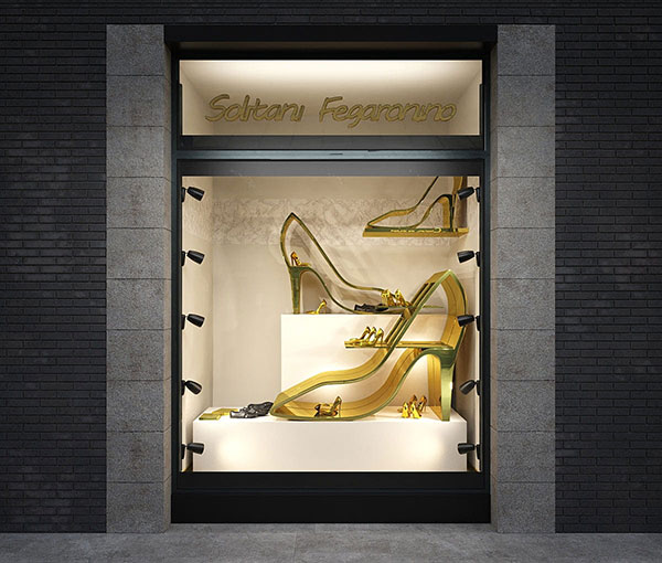 女士高跟鞋商店橱窗场景模型下载插图