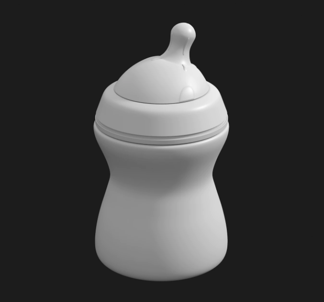 婴儿奶瓶3D模型插图