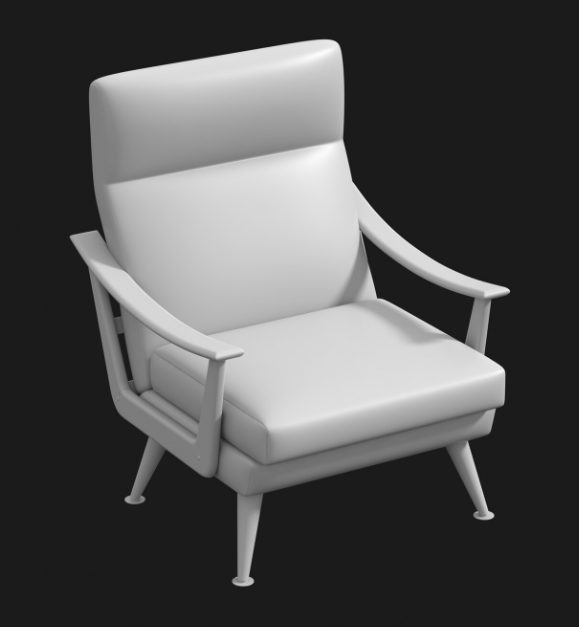 护手椅 沙发椅3d模型插图