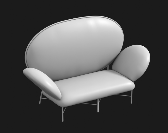 沙发护手椅3d模型下载插图