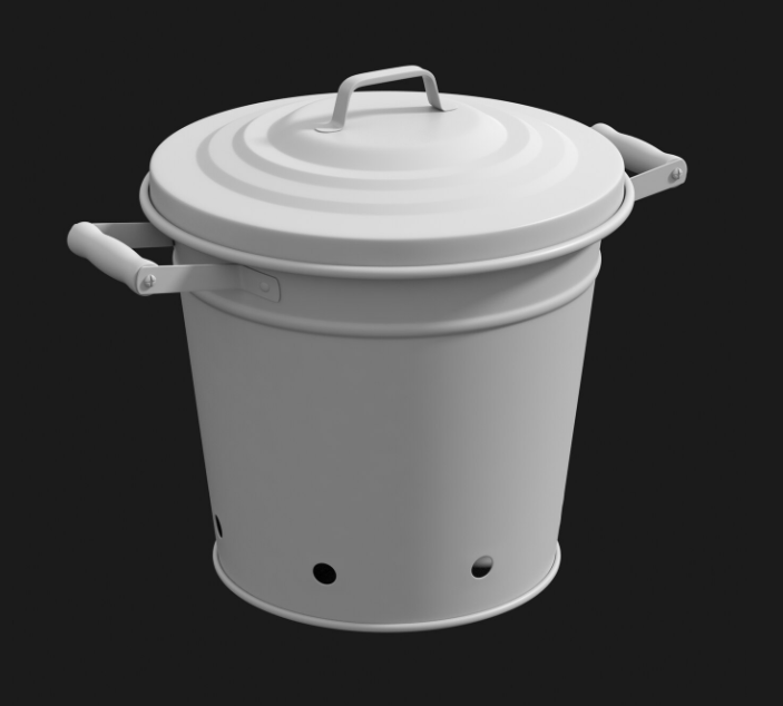 铁桶容器3d模型插图