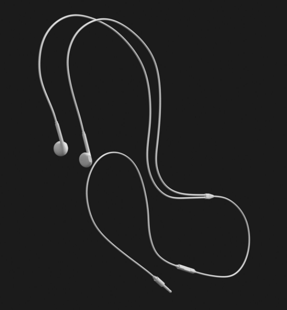 耳机线3d模型插图