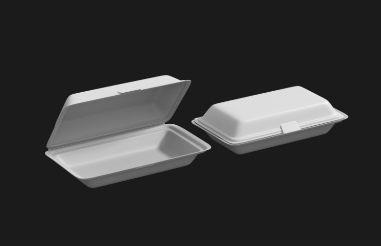 一次性快餐打包盒3d模型插图