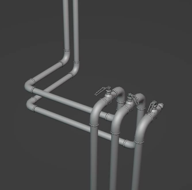 煤气管道水管fbx模型插图1