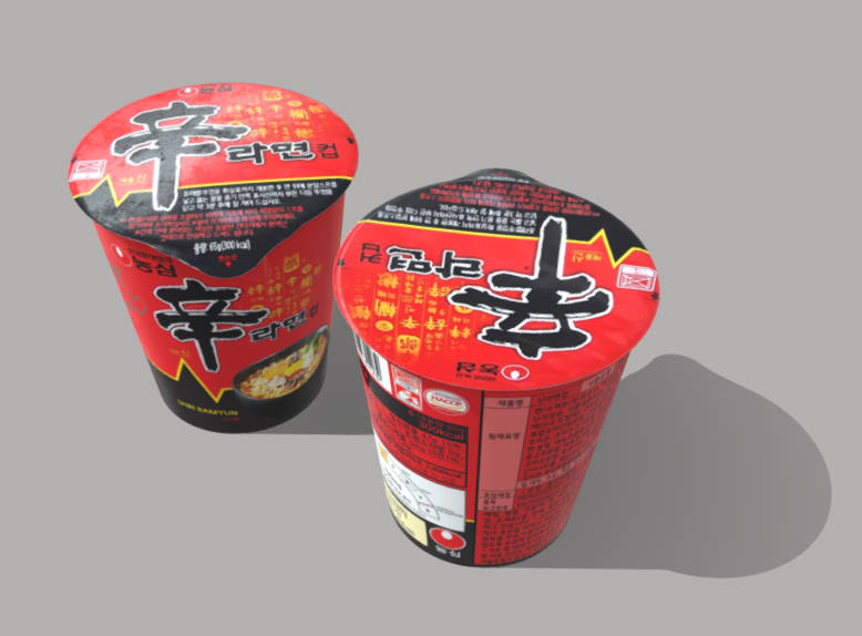 泡面 杯面3d模型插图