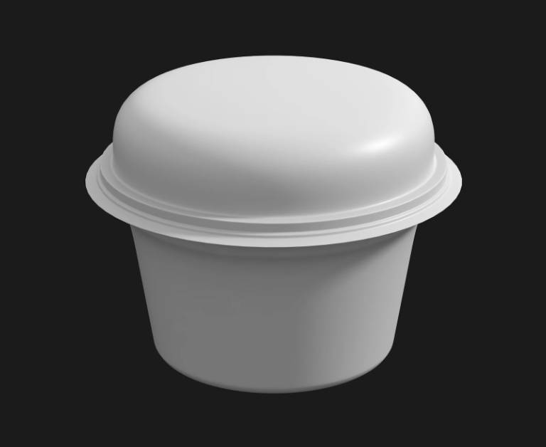 酸奶杯 酸奶盒3D模型插图