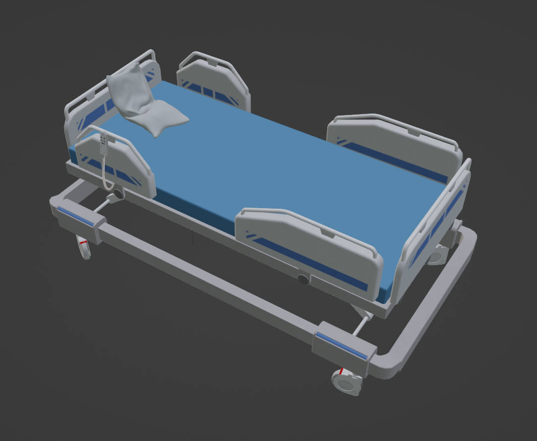 医院病床3d模型插图2