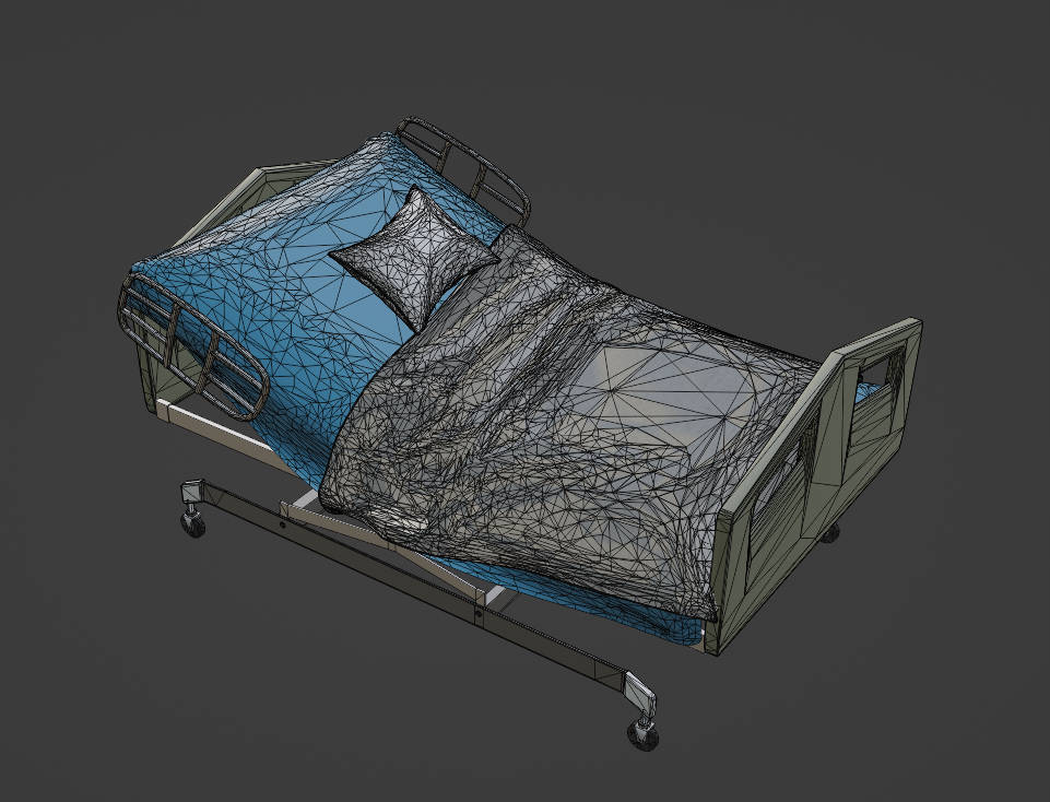 医院病床3d模型插图1