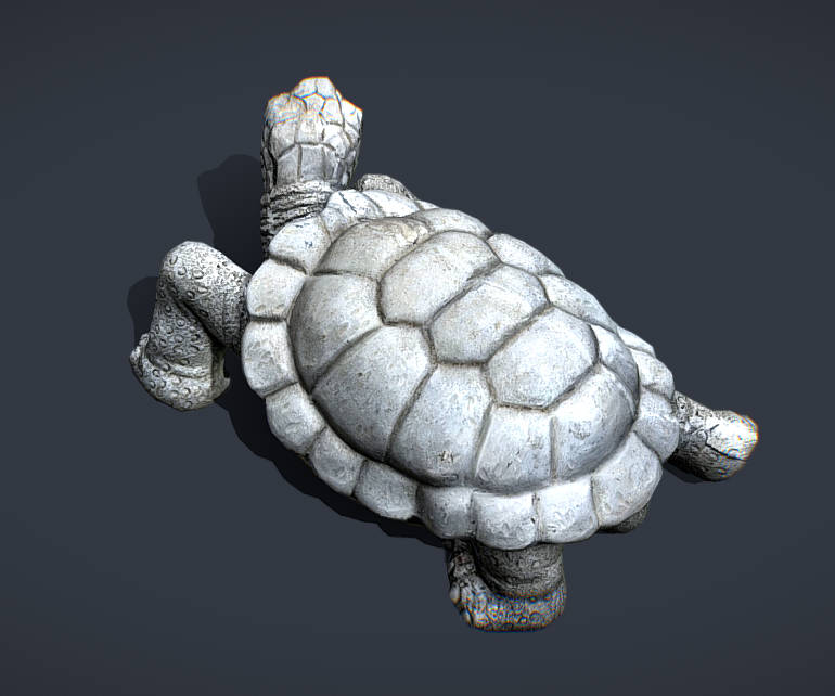 乌龟雕像 石雕3d模型插图2
