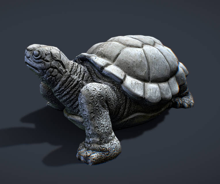 乌龟雕像 石雕3d模型插图1