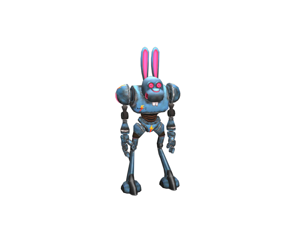 （原创）机器人兔子@带骨骼动作插图