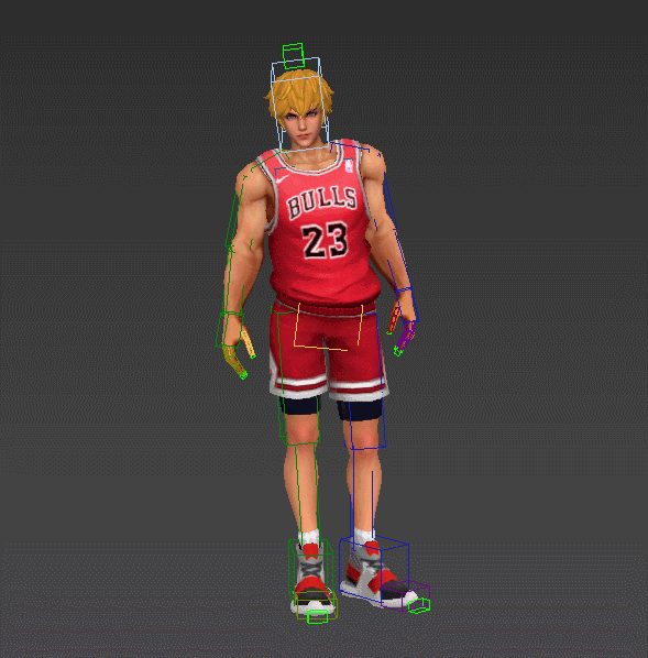 写实篮球运动员 带骨骼绑定和动作插图12