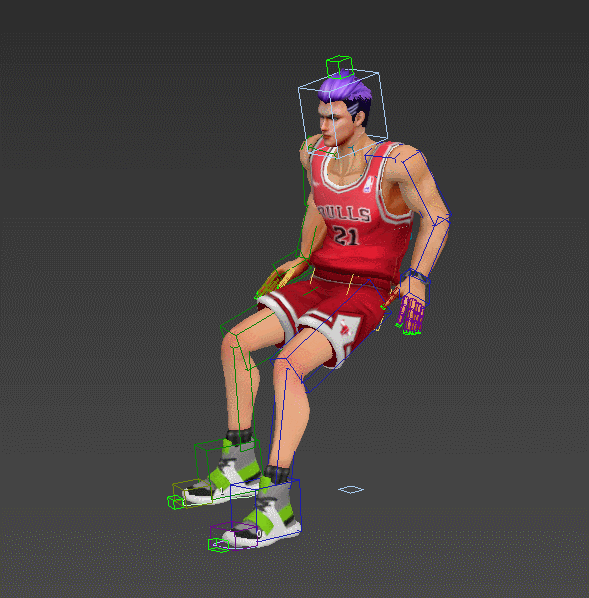 写实篮球运动员 带骨骼绑定和动作插图14