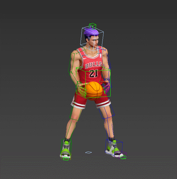 写实篮球运动员 带骨骼绑定和动作插图22