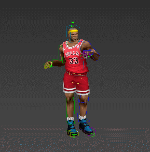 写实篮球运动员 带骨骼绑定和动作插图27