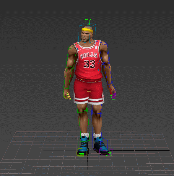 写实篮球运动员 带骨骼绑定和动作插图28